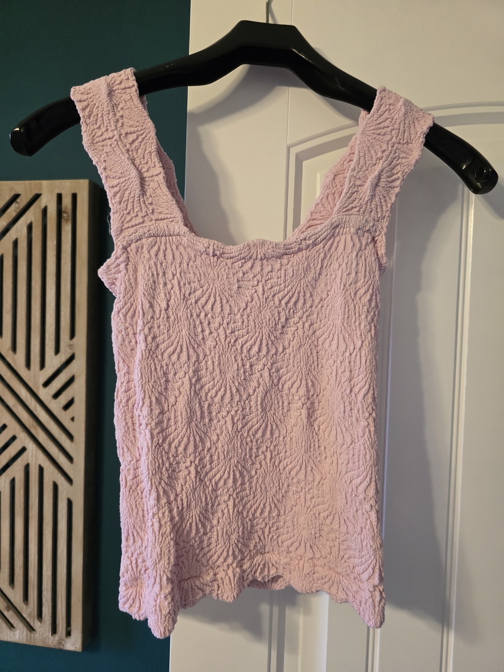 American Eagle Outfitters Pink Textured Tank Top